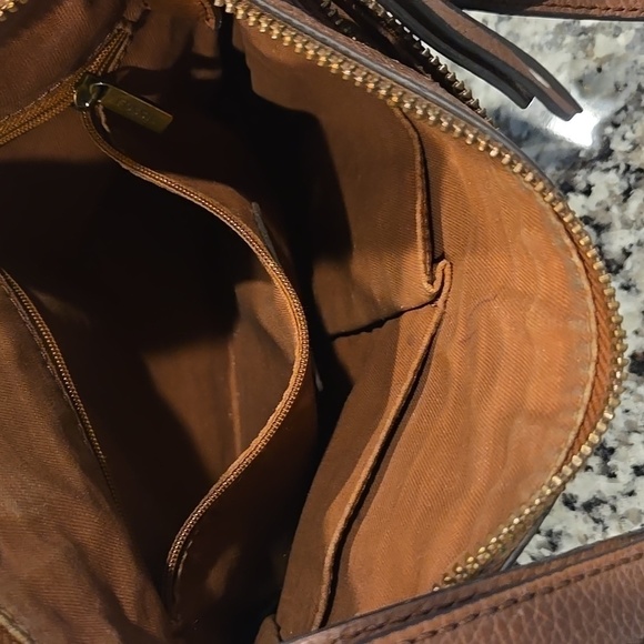 FOSSIL LEATHER PATCHWORK CROSSBODY BAG. - Picture 7 of 12